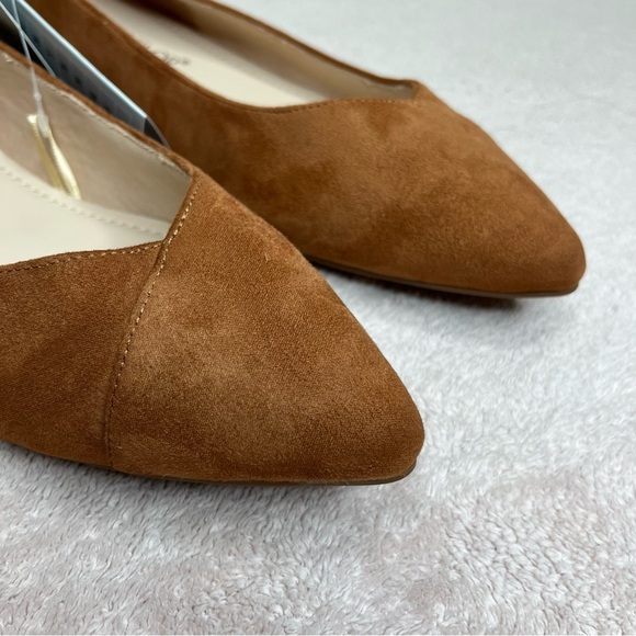 Samilor Faux Suede Pointed Toe Ballet Flats-Women’s 10-Brown-Classic-Casual-NEW - Picture 4 of 12